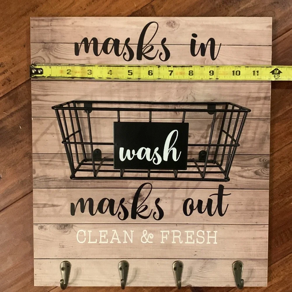 “Masks in, Masks out” Wall Decor